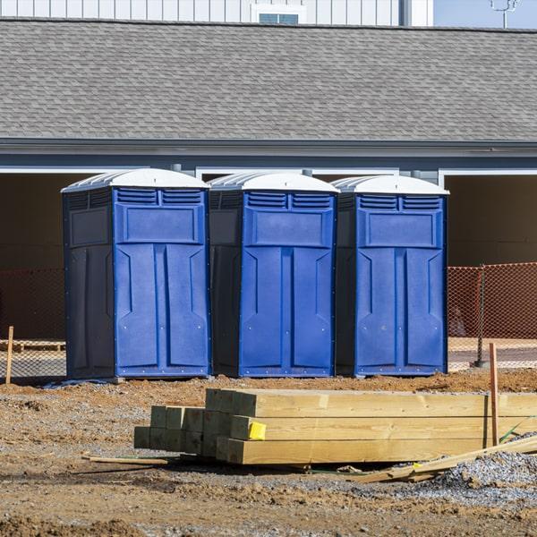 Heavy-duty construction site porta potty in Santa Clarita, California